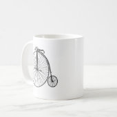 旧式なペニーのFarthingの自転車 コーヒーマグカップ (正面左)