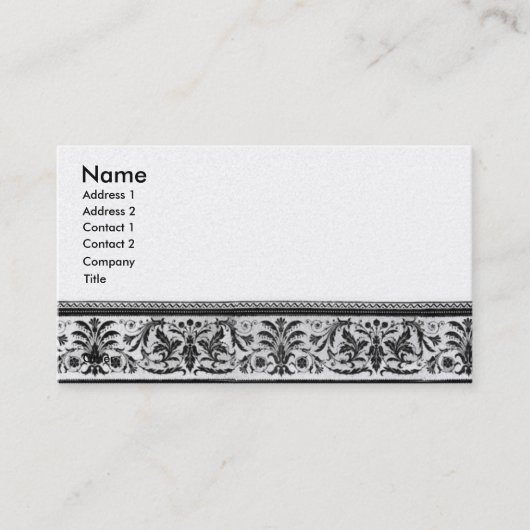 旧式なボーダー名刺1 名刺 (正面)