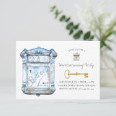 旧式なポスト|の引っ越し祝いパーティーの招待状 招待状 (スタンド正面)