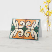 旧式なポルトガルの家のタイル カード (黄色い花)