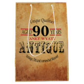 旧式なマイル標石の第90誕生日 ミディアムペーパーバッグ (正面)