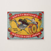 旧式なマッチ箱のラベルのだちょうの繋駕競走神戸 ジグソーパズル (横)