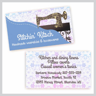 旧式なミシンの生地のステッチのbusines… 名刺