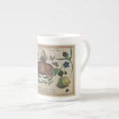 旧式なヨリスHoefnagel prints1500の昆虫の花 ボーンチャイナマグカップ (正面右)