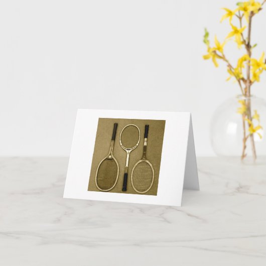 旧式なラケット カード (黄色い花)