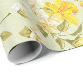 旧式なラッパスイセンの花の包装紙ロール ラッピングペーパー (ロールコーナー)