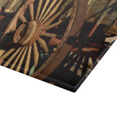 旧式なラバの列車ワゴン カッティングボード (角)