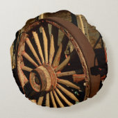 旧式なラバの列車ワゴン ラウンドクッション (裏面)