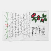 旧式なレシピおよびイラストレーションを含むふきん キッチンタオル (横)