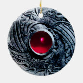 旧式なローマの青銅色の円形浮彫りSEPTIMUS SEVERUS セラミックオーナメント (裏面)