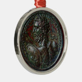 旧式なローマの青銅色の円形浮彫りSEPTIMUS SEVERUS メタルオーナメント (右)