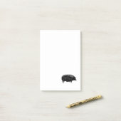 旧式なヴィンテージのブタ ポストイット (デスク上)