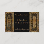 旧式なヴィンテージ秒針の書籍商人 名刺 (正面)