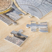 旧式な世界地図のカッコいい ジグソーパズル (側面)