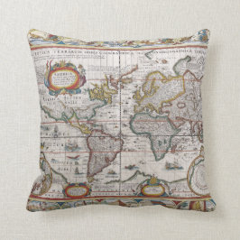 旧式な世界地図の装飾用クッション クッション
