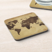 旧式な世界地図3の閉めて下さい コースター (左側)