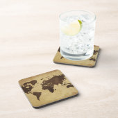 旧式な世界地図3の閉めて下さい コースター (右側)