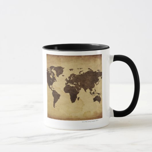 旧式な世界地図3の閉めて下さい マグカップ (右)