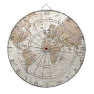 旧式な世界地図 ダーツボード