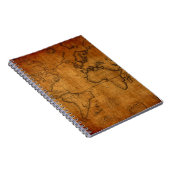 旧式な世界地図 ノートブック (右側)