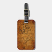 旧式な世界地図 ラゲッジタグ (正面縦)