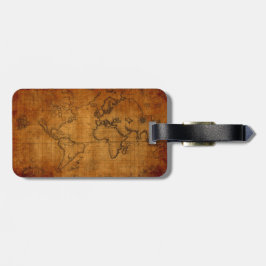旧式な世界地図 ラゲッジタグ