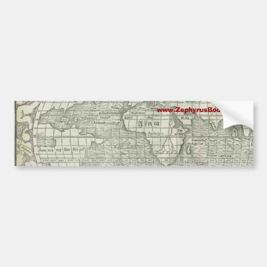 旧式な世界地図-中間1500's -セバスチャンMünster バンパーステッカー (正面)
