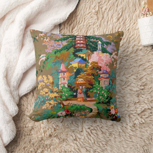 旧式な中国趣味のデザインの塔の枕 クッション (ブランケット)
