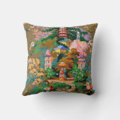 旧式な中国趣味のデザインの塔の枕 クッション (裏面)