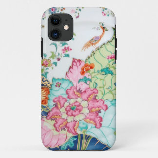 旧式な中国趣味の中国の磁器の鳥パターン iPhone 11 ケース