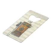 旧式な公衆電話の栓抜き クレジットカード栓抜き (正面アングル)