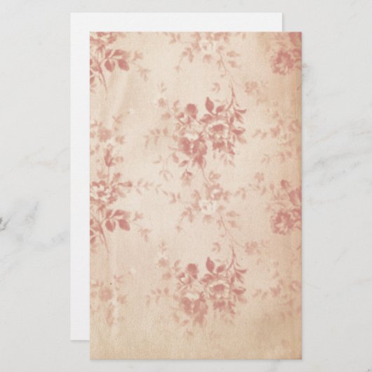 旧式な再生の文房具 便箋 (正面/裏面)