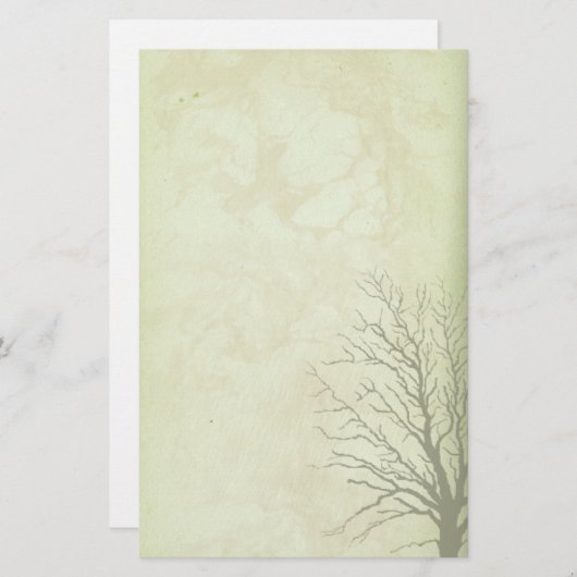 旧式な再生の文房具 便箋 (正面/裏面)