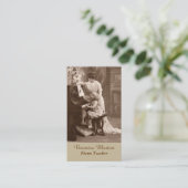 旧式な写真のピアノの教師の名刺 名刺 (スタンド正面)