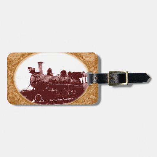 旧式な列車のバッグのラベル ラゲッジタグ (正面横)