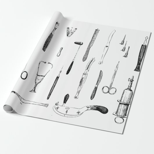 旧式な医療機器のギフト用包装紙 ラッピングペーパー (アンロールド)