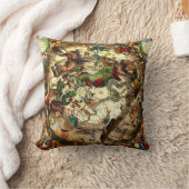 旧式な占星術の天文学の空の世界地図のヴィンテージ クッション (ブランケット)