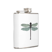 旧式な印刷のヴィンテージのトンボ フラスク (右)