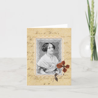 旧式な原稿及びレースのカスタム・カード カード