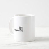 旧式な合い鍵の版木、銅版、版画 コーヒーマグカップ (正面左)