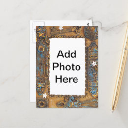 旧式な合い鍵フレームはあなた自身の写真を加えます ポストカード