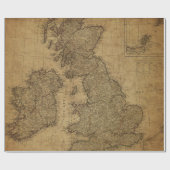 旧式な地図のスタイル3の包装紙ロール ラッピングペーパー (フラット)