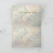 旧式な地図-ノートに挨拶するカード カード (内部)