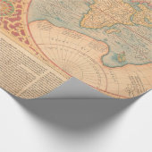 旧式な地図- Orbisの大地Compendiosa Descritio ラッピングペーパー (角)