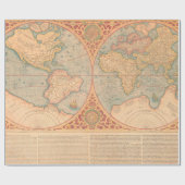 旧式な地図- Orbisの大地Compendiosa Descritio ラッピングペーパー (フラット)
