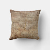 旧式な地球の動揺してで素朴なブラウンの装飾用クッション クッション (裏面)