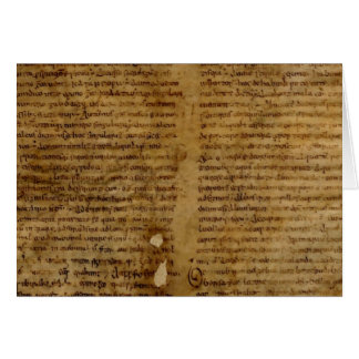 旧式な執筆の羊皮紙の文字、古い紙