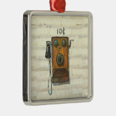 旧式な壁の電話オーナメント メタルオーナメント (右)