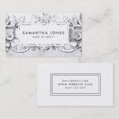 旧式な天使の天使の花は芸術家を構成します 名刺 (正面/裏面)