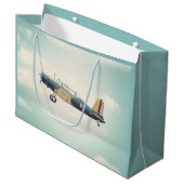旧式な戦闘機の飛行機 ラージペーパーバッグ (正面アングル)